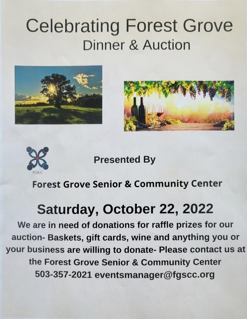 Celebrating Forest Grove Dinner & Auction