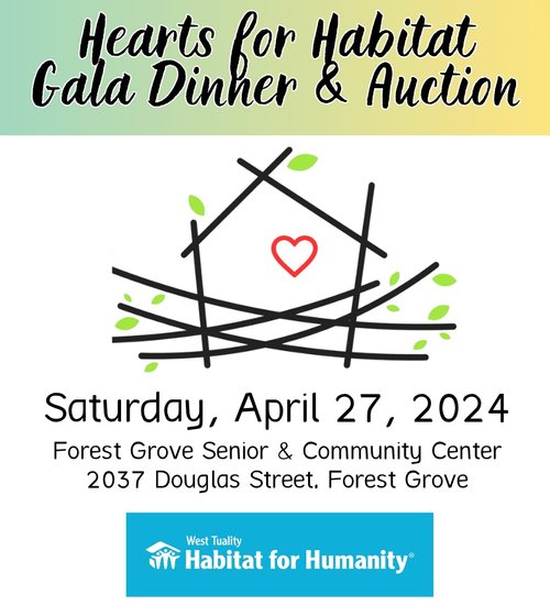 Hearts for Habitat Spring Gala Dinner & Auction