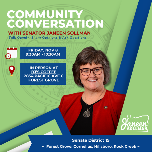 Community Conversation with Senator Janeen Sollman